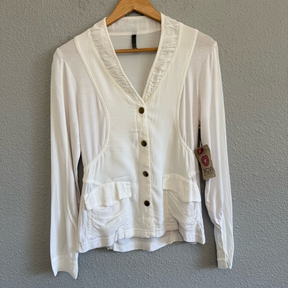 XCVI Marlo Light Crepe‎ Snap Closure Jacket Size Small NWT - Picture 1 of 5